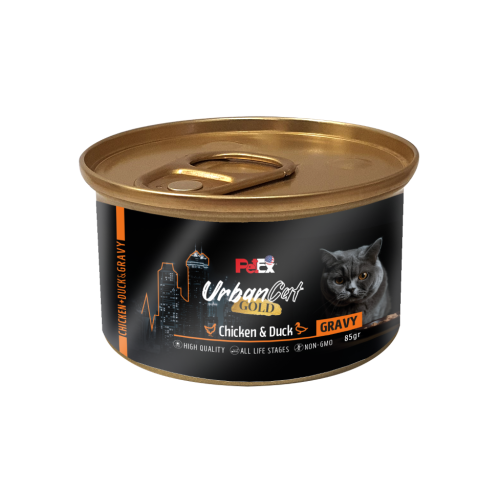 Petex Urban Cat Gold - chicken & duck in gravy 85 grams