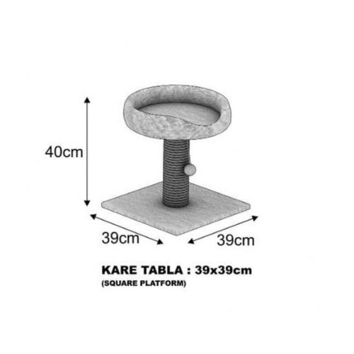 Amazona cat scratcher 40X39 cm - White