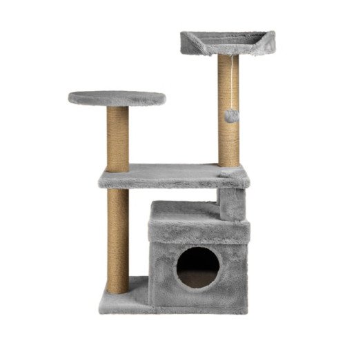 Amazona Cat Playhouse and Scratching Platform - Grey