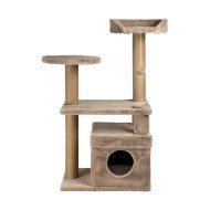 Amazona Cat Playhouse and Scratching Platform - Beige
