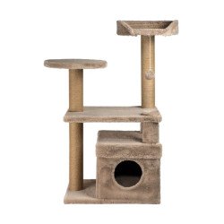 Amazona Cat Playhouse and Scratching Platform - Beige