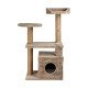 Amazona Cat Playhouse and Scratching Platform - Beige