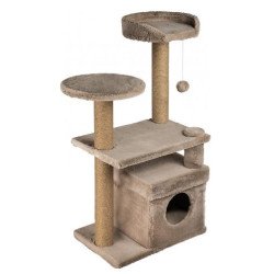 Amazona Cat Playhouse and Scratching Platform - Beige