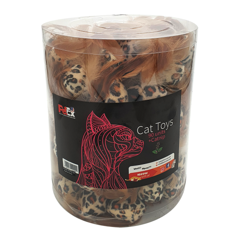 Petex tiger print mouse with brown feather