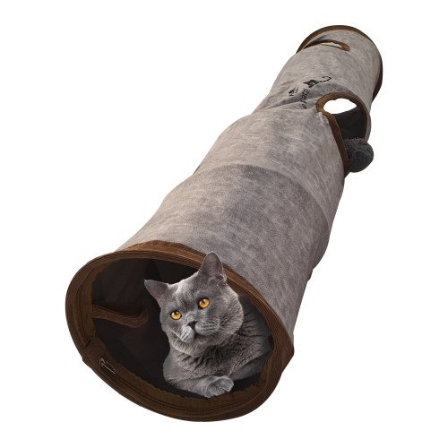 Petex Cat tunnel 120 cm - light grey