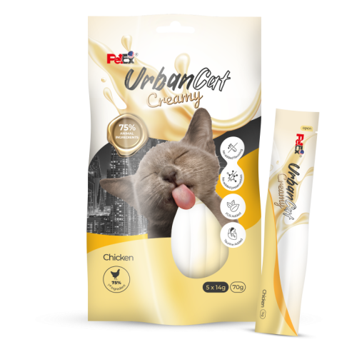 Petex urban cat creamy with chicken 70g