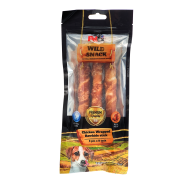 Petex 8"Chicken Wrapped Rawhide Twisted Stick
