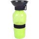 Leak Proof Portable squeeze Water Bottle with Bowl Dispenser for Outdoor Walking / Travel