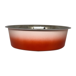 Petex White Orange Bowl with Rubber Base