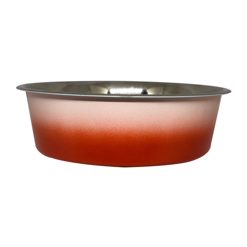 Petex White Orange Bowl with Rubber Base