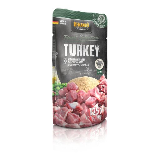 BELCANDO turkey with amaranth & peas 125g