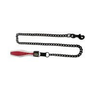 METAL CHAIN LEASH WITH HANDLE - M