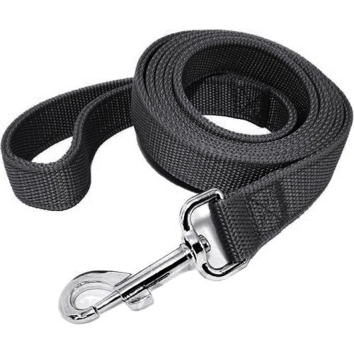 مقود قوي من النايلون مكون من طبقتين بطول 160 سم - أسود