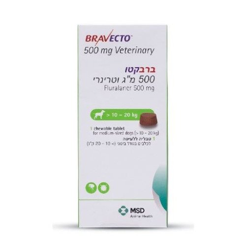 Bravecto chewable tablets for dogs 10-20 kg