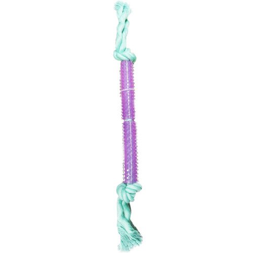 Colorful knotted rope bone