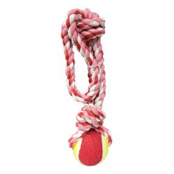 Pet premium tug rope with tennis ball 40CM