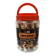 Petex Chicken wrapped rawhide twisted stick with liver filling 400g