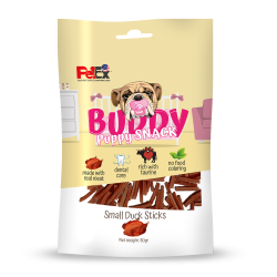 Buddy Puppy Snack - Small Duck Sticks 80 grams