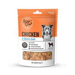 Jerky Time Chicken + Salmon Hearts 80g