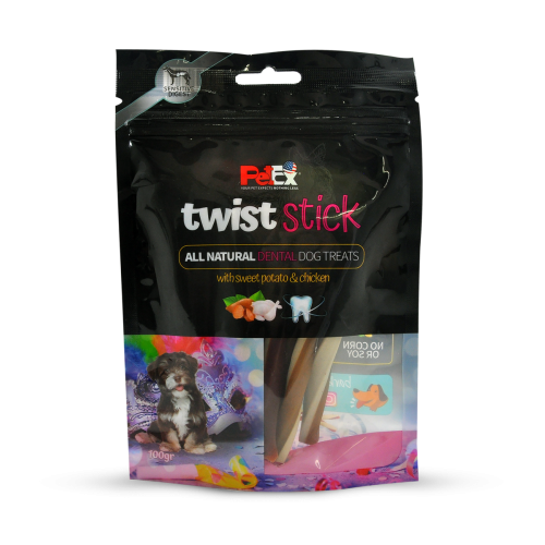 Petex Twist Stick Dental treats 100 grams